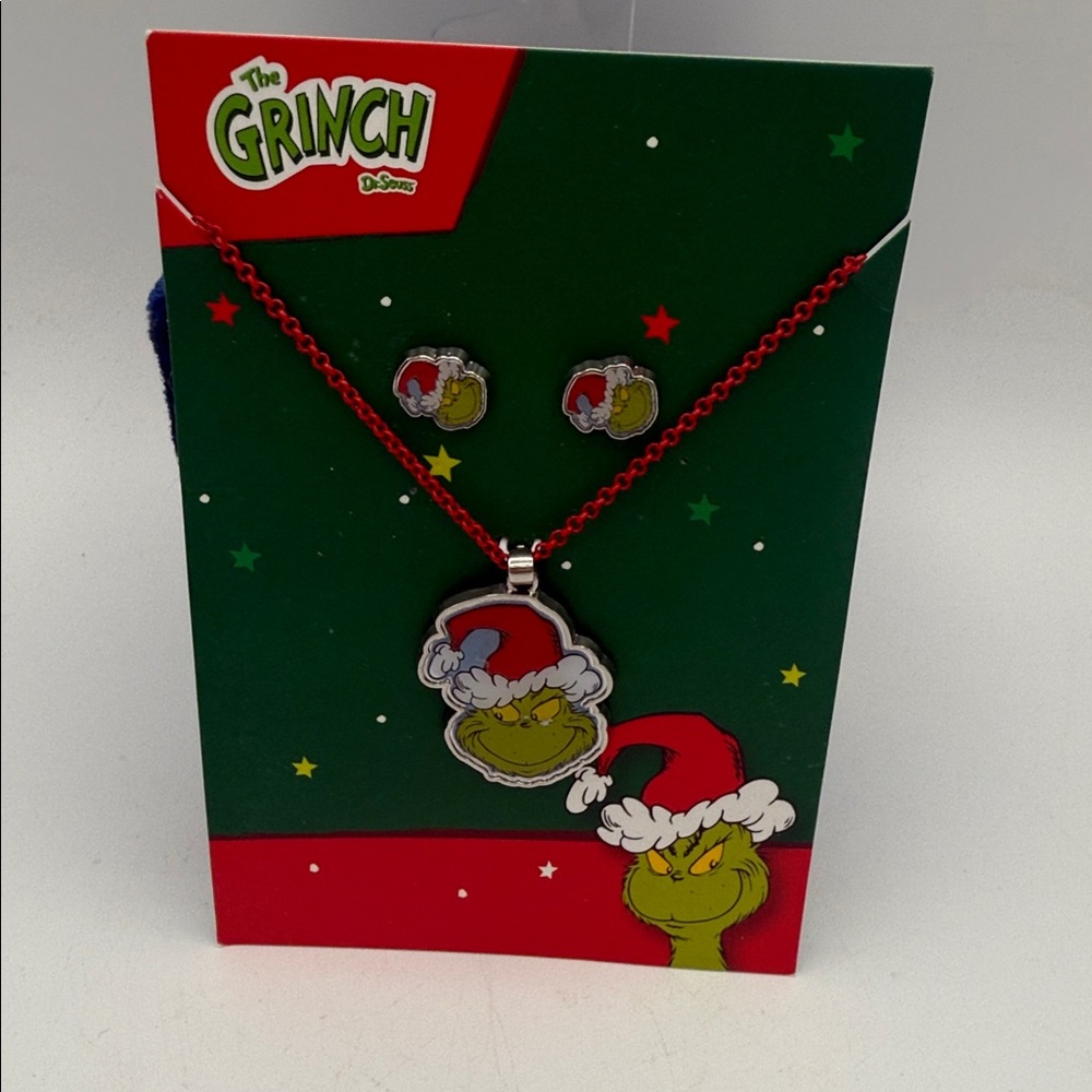 The Grinch who stole Christmas Necklace and Earring Set new